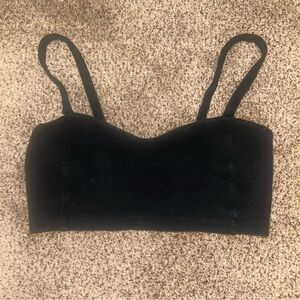 brandy melville black crop top sz small